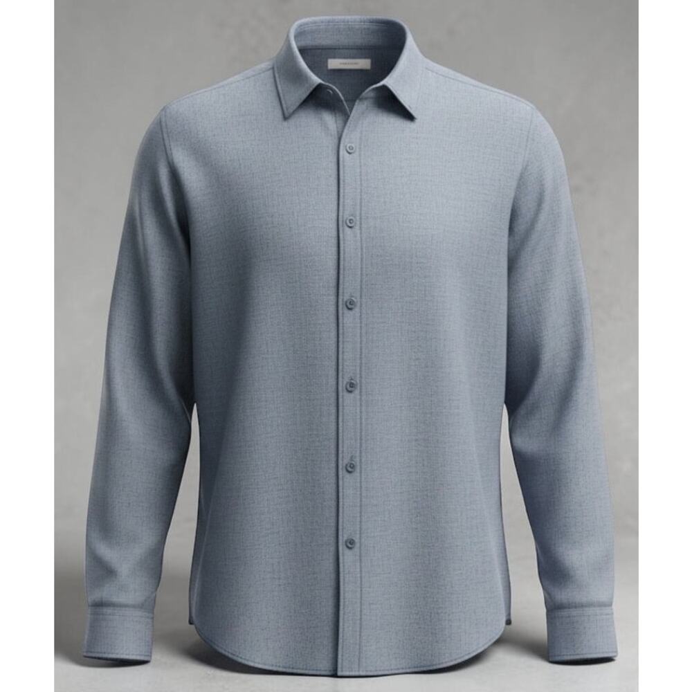 Men's New Shirt Long Sleeve Size 4XL Gray Button Down Big & Tall NWT Top